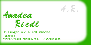 amadea riedl business card